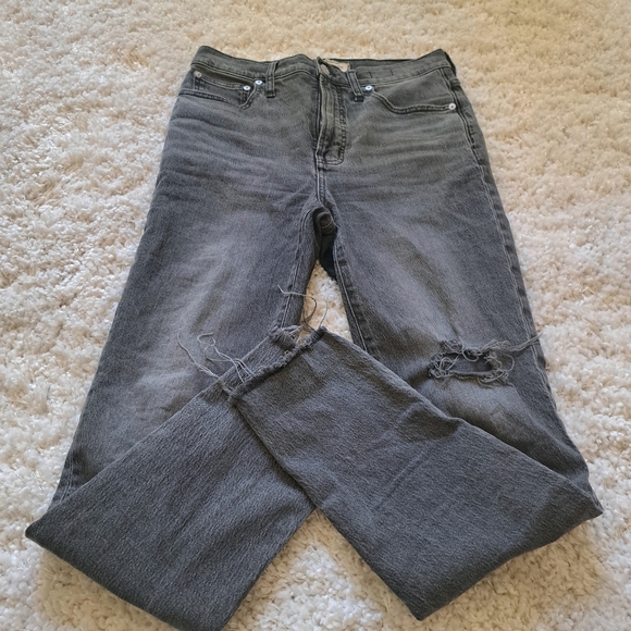 Madewell‎ The Perfect Vintage Jean Gray/Black Straight Leg Jeans 27T Inseam.29" - Picture 2 of 10